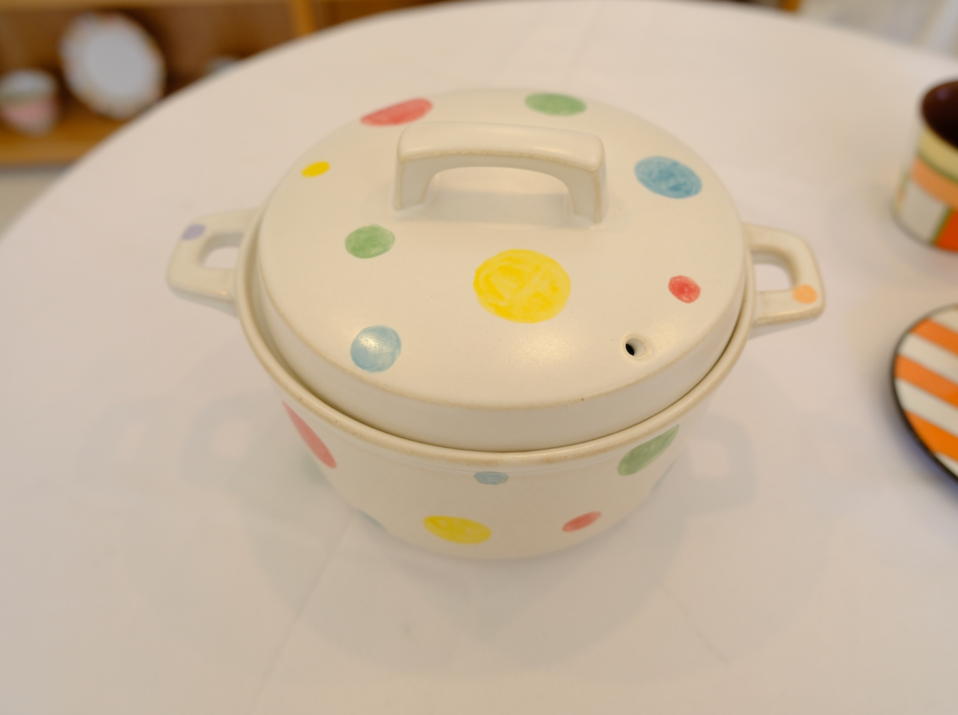 Polka Dot Direct-Flame Clay Pot - 2.1 Qt (2L)