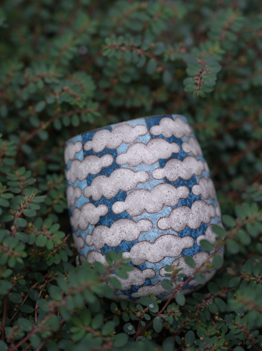 Aquamarine Cloud Tall Cup