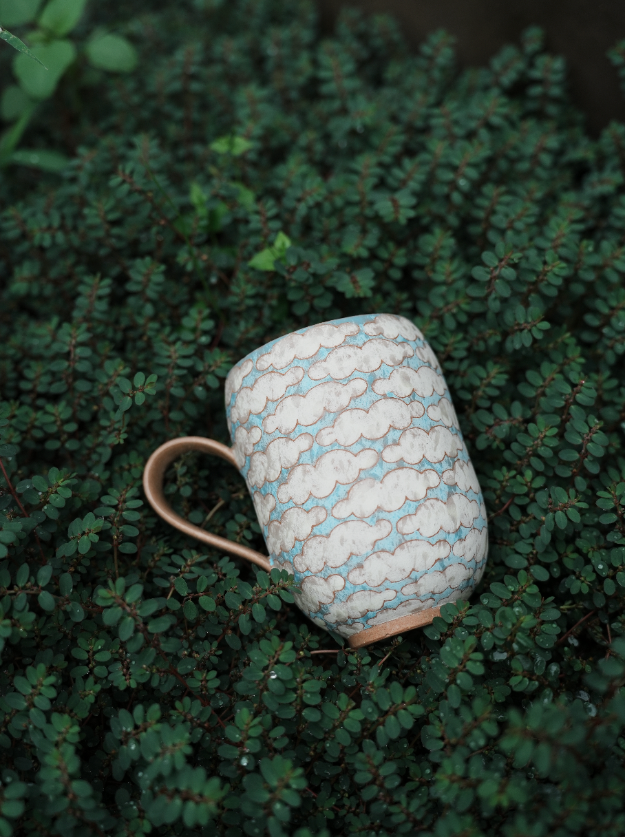 Cloud Puff Gourd Handle Cup
