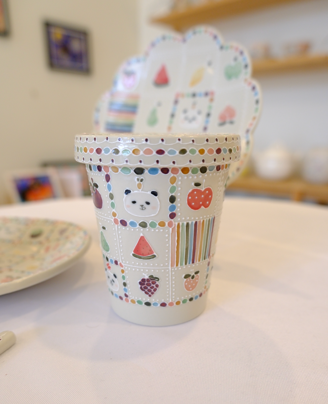 Panda Fruit Lid Cup