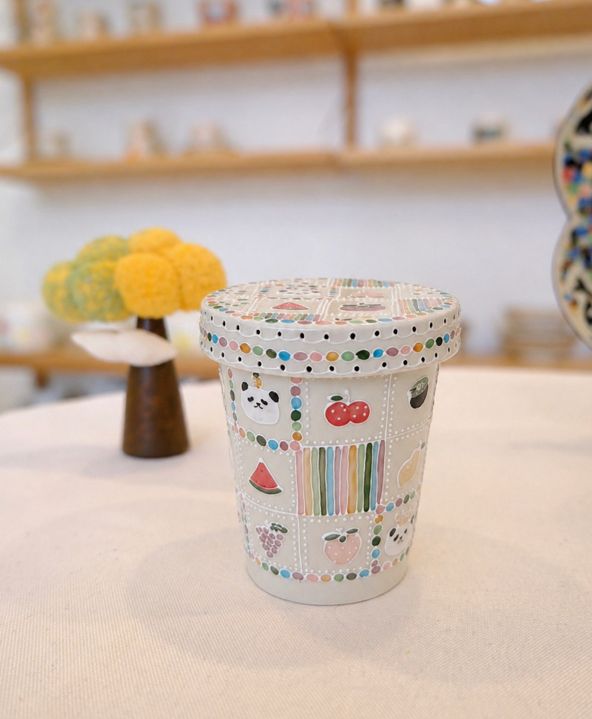 Panda Fruit Lid Cup
