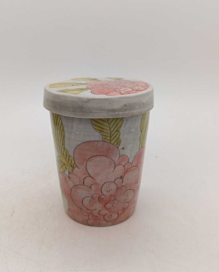 Lid Cup - Peony - Qing Glaze