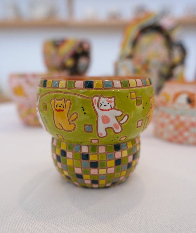Green Cat Sport Plaid Cup