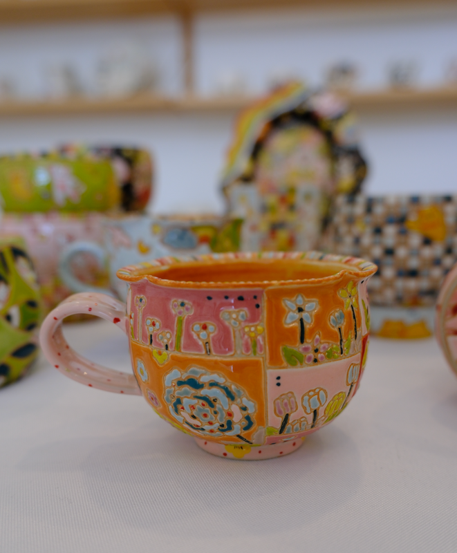 Inner-Painted Floral Cup second image