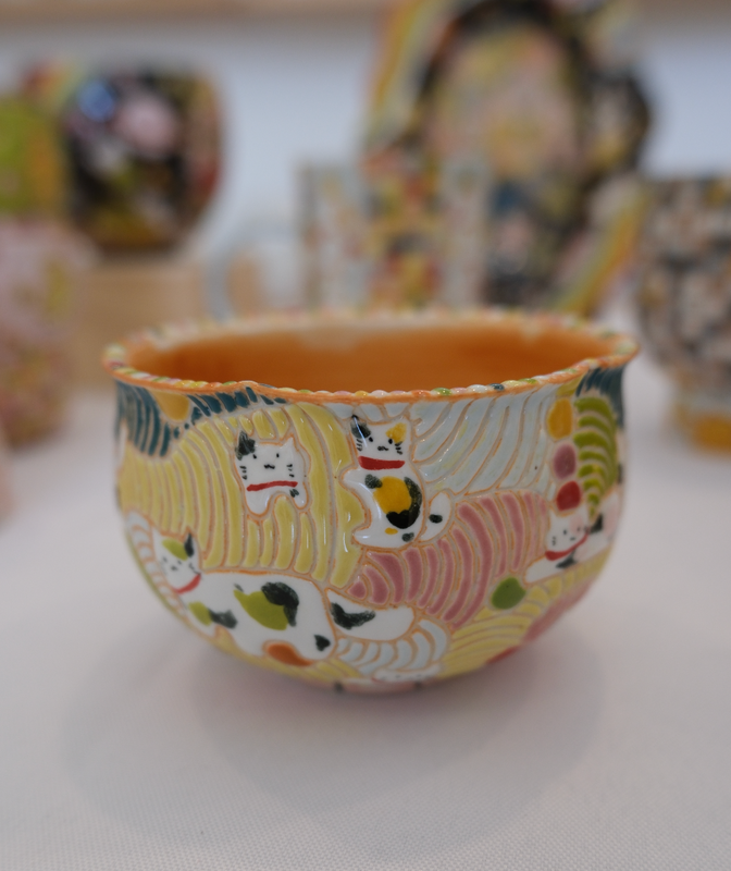 Inner-Painted Mesh Pattern Cat Cup