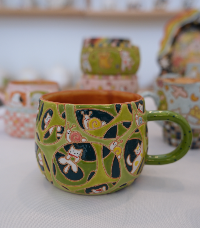 Layered Green Cup