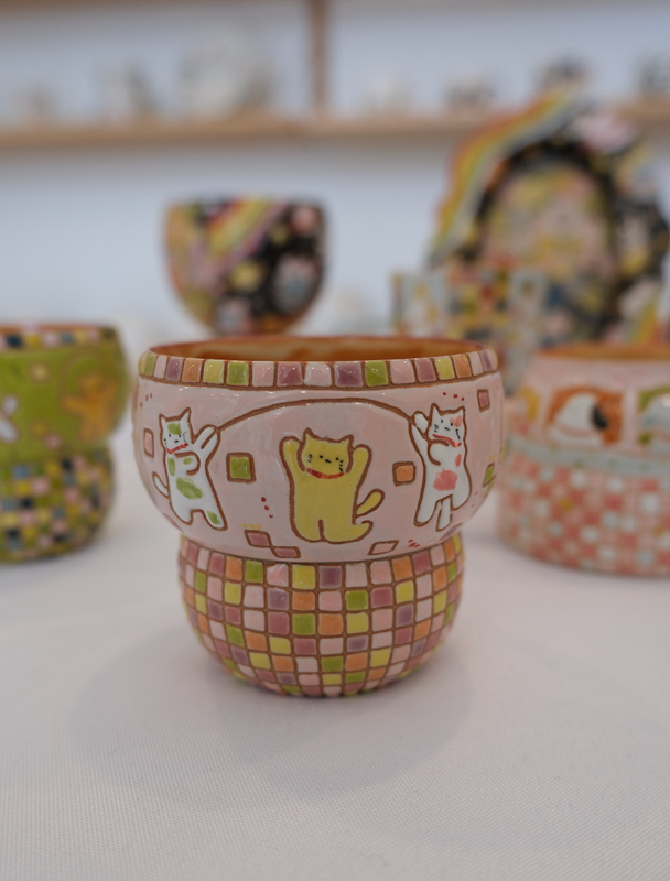 Pink Sport Plaid Cup