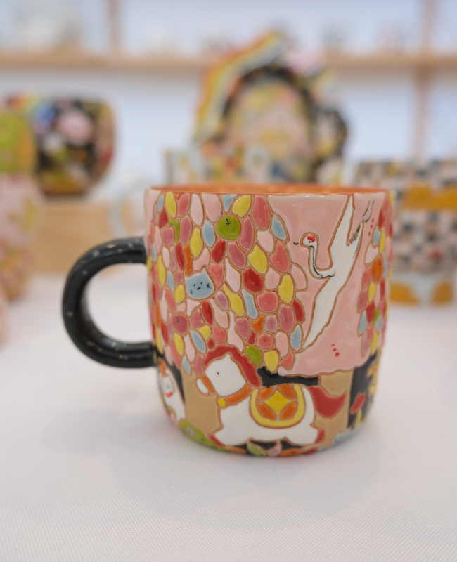 Starry Bloom Crane & Pony Cup