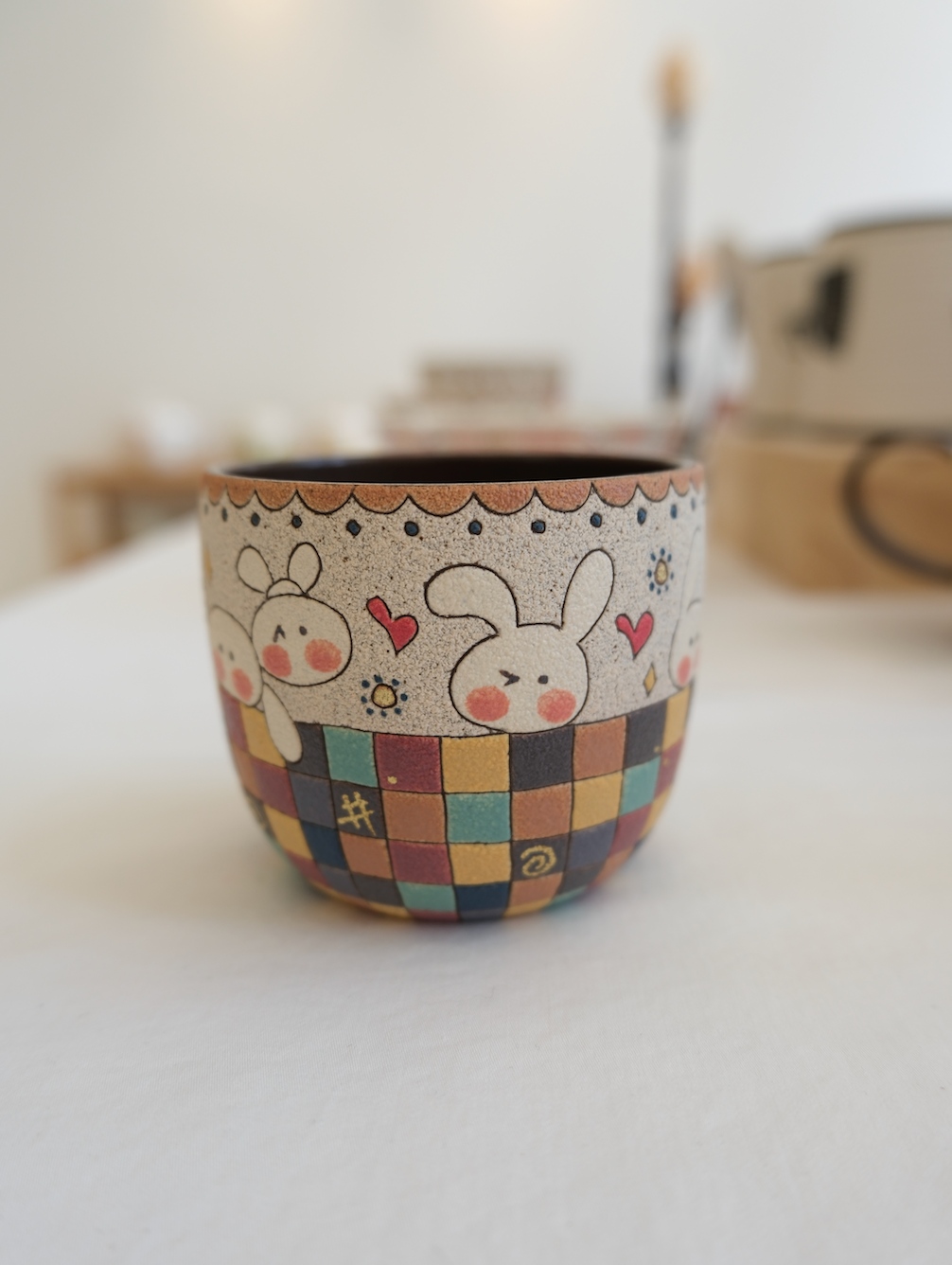 Checker and Rabbit Cup