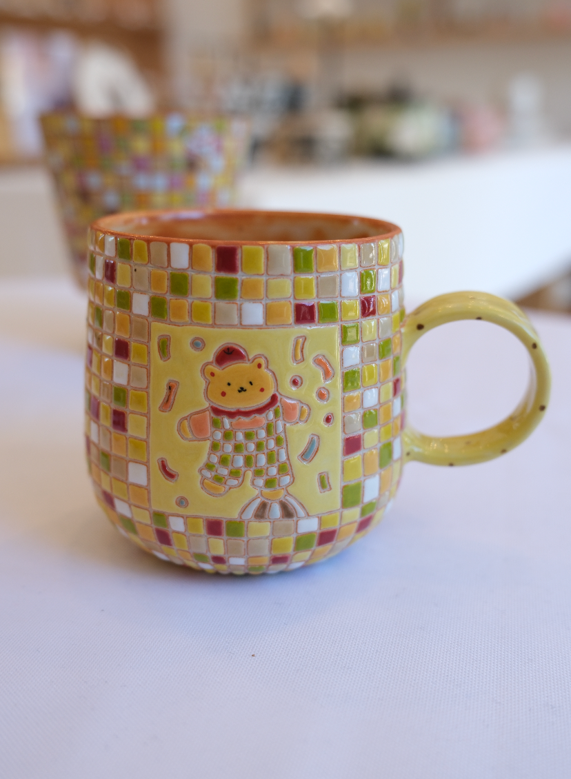 Checkered Bear Mug