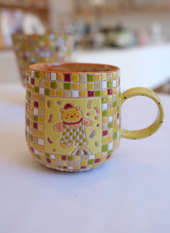 Checkered Bear Mug