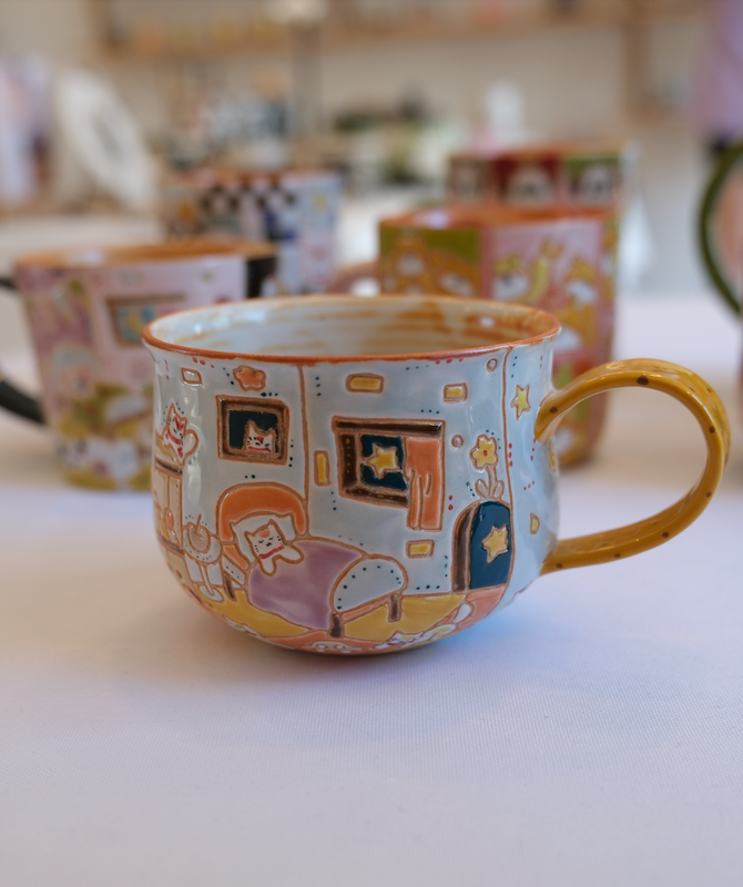 Goodnight White Clay Mug second image