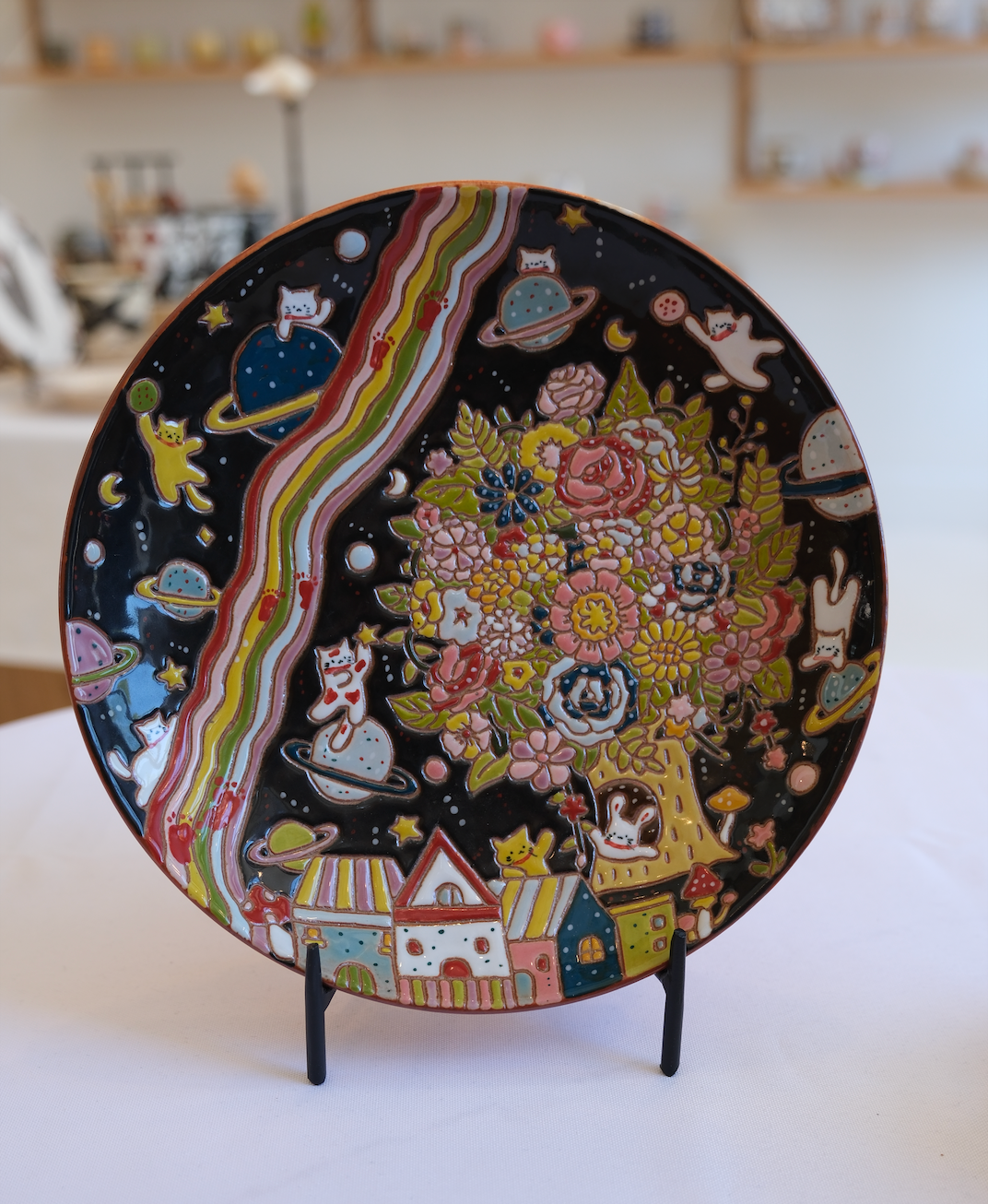 Starry Floral Plate