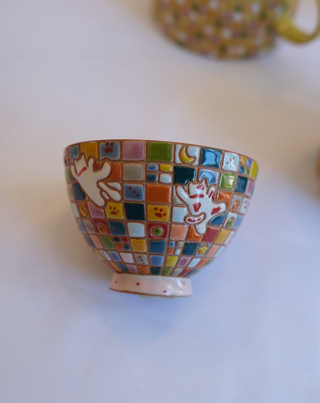 Checkered Tea Cup