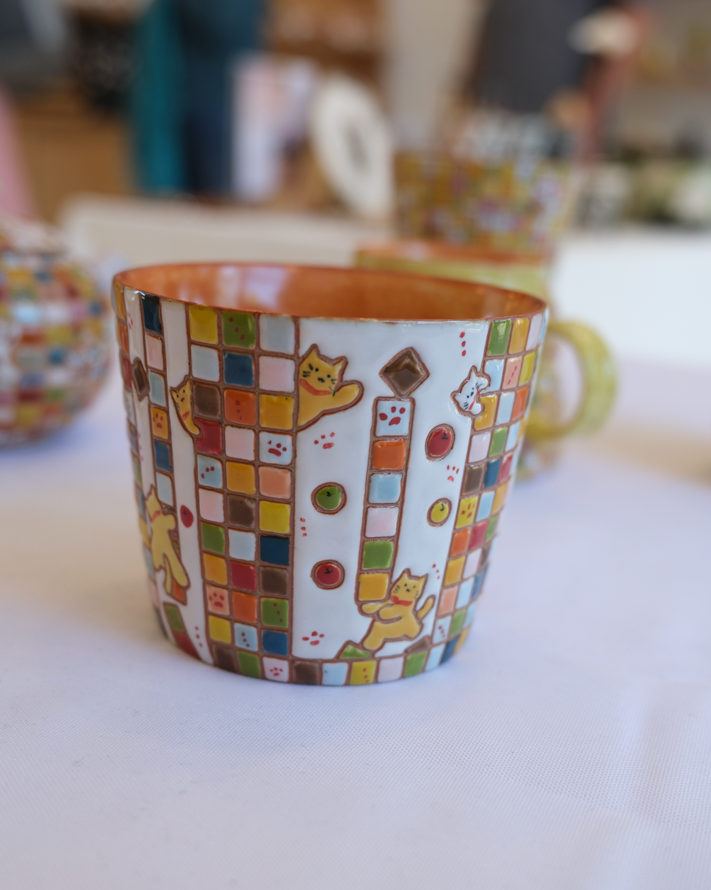 Checkered Cat Tumbler