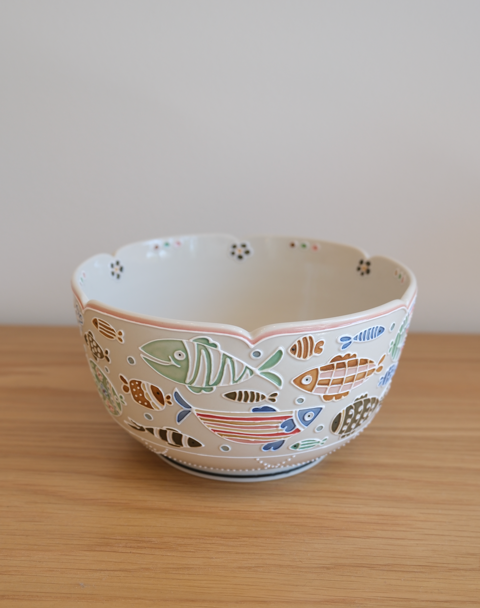 Panda Fish Serving Bowl