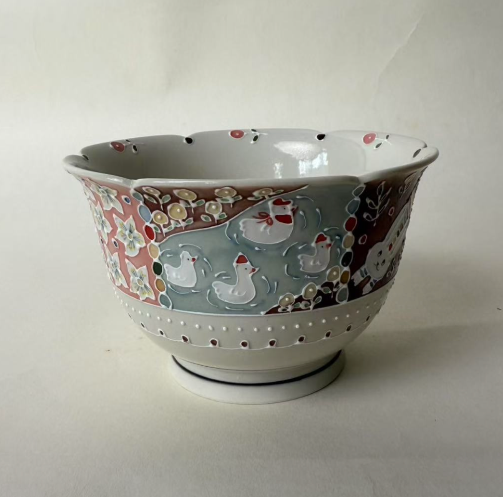 Pear Blossom Animal Bowl