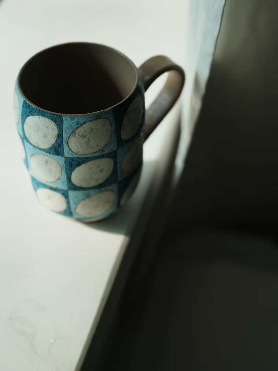 Pebble Gingham Gourd Handle Cup