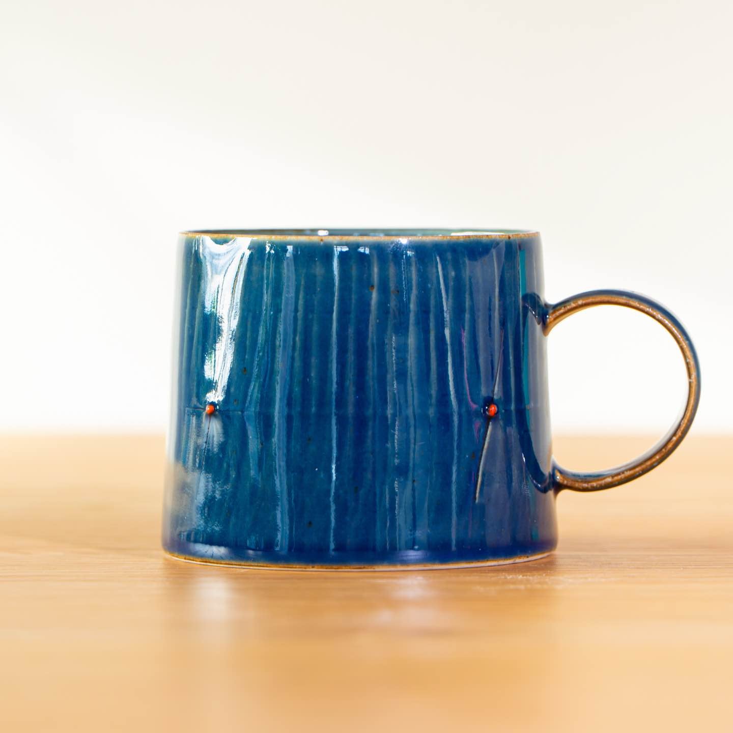 Handcrafted Deep Blue Ceramic Mug