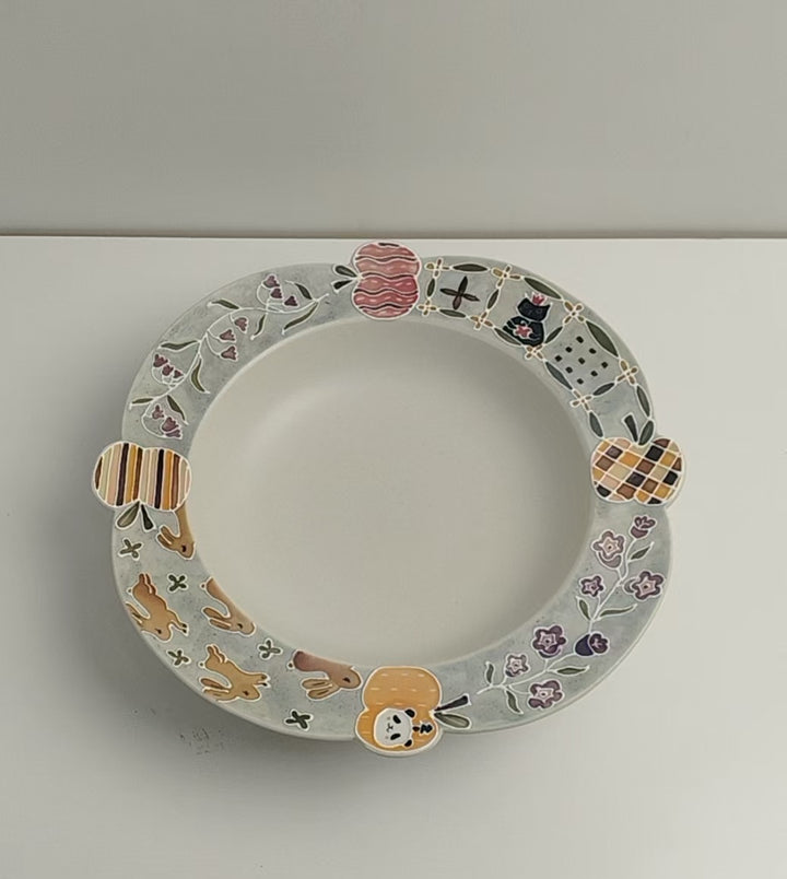 Assorted Apples Persimmon Plate (Large)